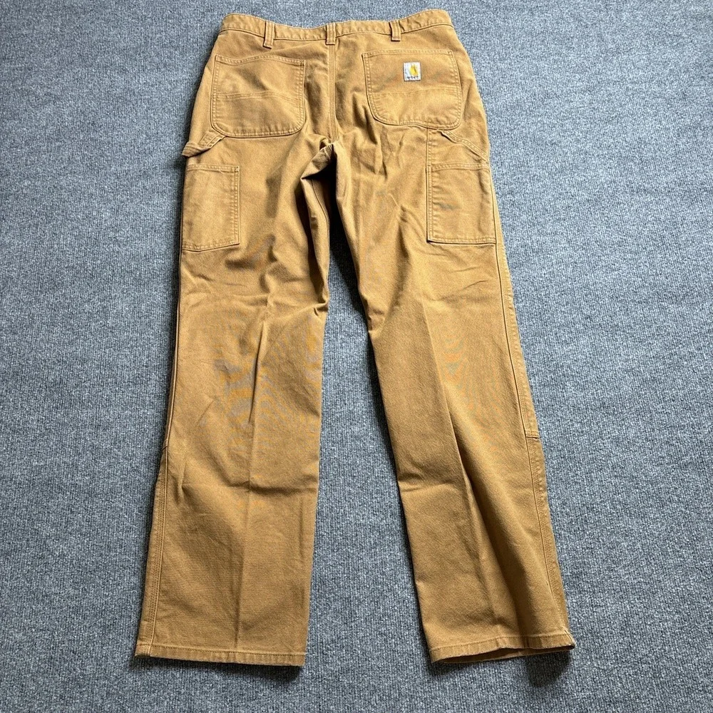 Carhartt Work Pants Men's 36x34 Brown Relaxed Fit‎ Double Front Duck 103334-211